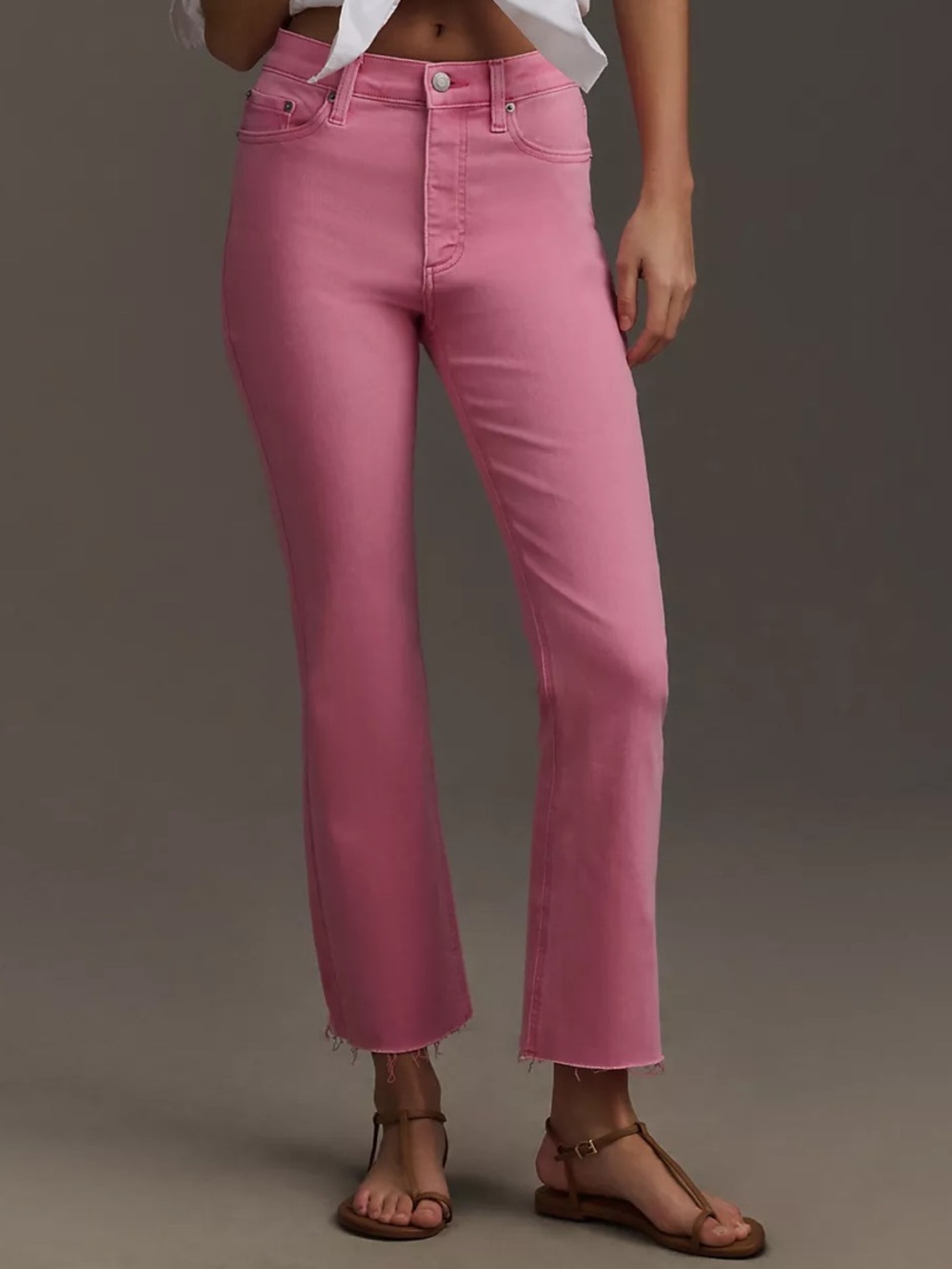 pistola High-Rise Pink Straight-Leg Jeans